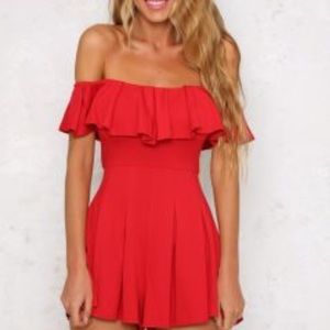 Hello Molly Peso Romper Wine